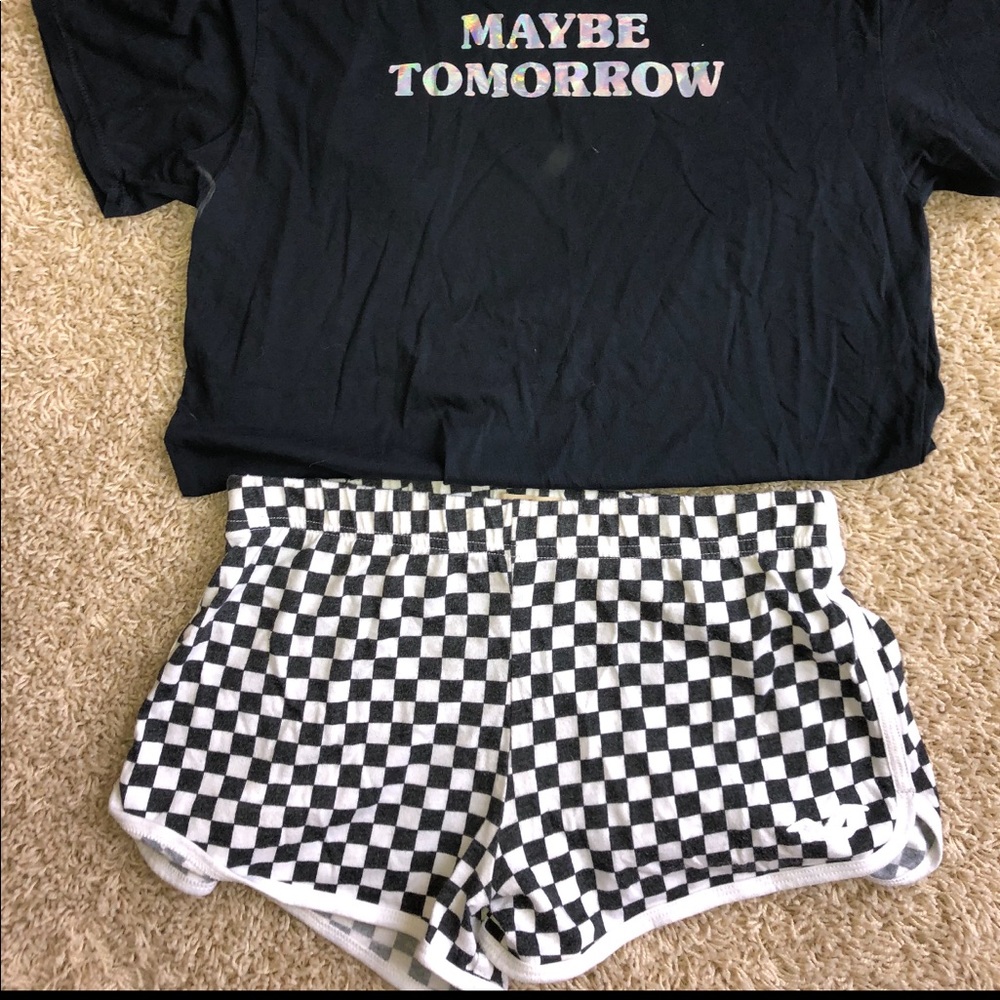 Hollister checkered board shorts
